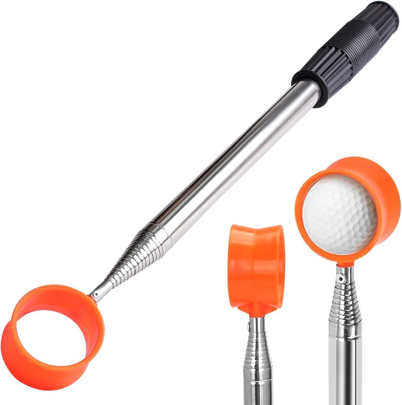 Gihunk Golf Ball Retriever Telescopic, 12Ft Aluminum Alloy Golf Ball Retriever for Water, Ball Retriever Tool Golf Ball Grabber, Telescopic | Two-Sided | Easy Grab Ball | Golf Gifts for Men & Golfers - Image 1